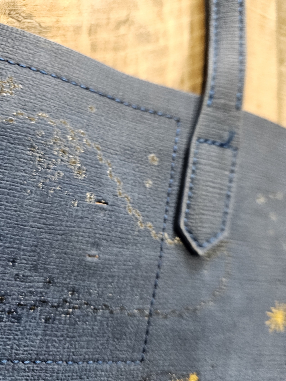 Harry Potter Marauders Map Constellations Tote Bag Blue Gold Kohls - Picture 6 of 13